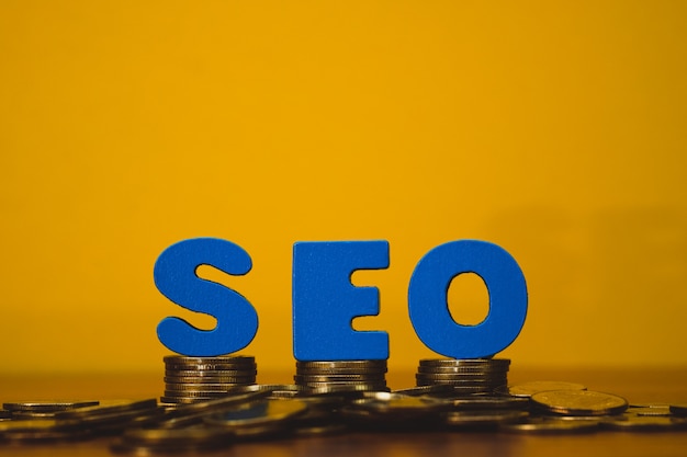 SEO-tekstalfabet voor het concept van de Search Engine Optimization