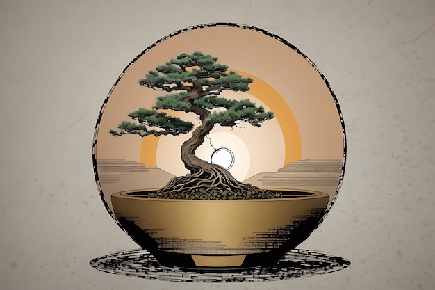 SEOFriendly Title Captivating Japanese InkInspired Tree Illustration