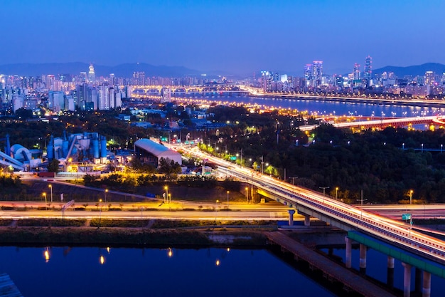 Seoul city at night