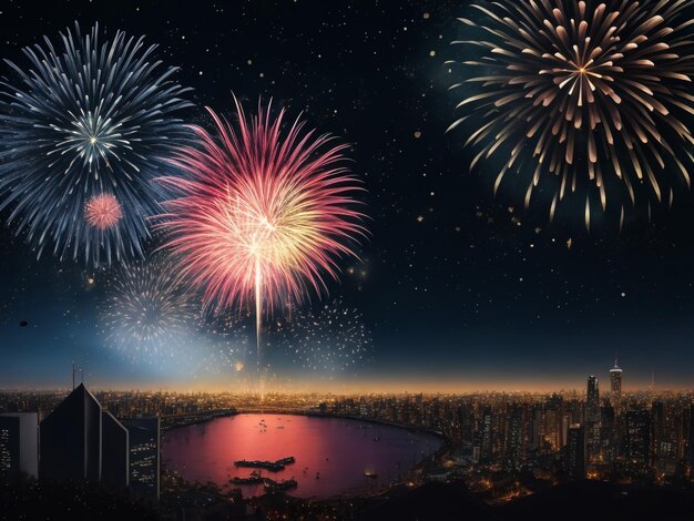 Photo seoul international fireworks festival