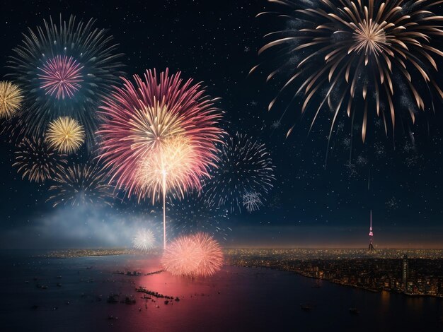 Photo seoul international fireworks festival