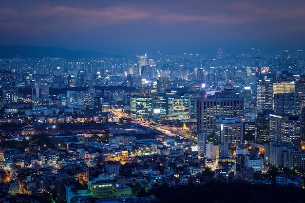 Seoul skyline in the night South Korea