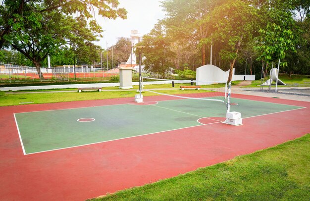 Photo sepak takraw court sport outdoor for for playing sepak takraw ball