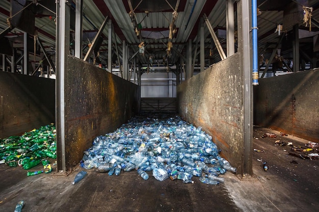 Separate garbage collection and waste sorting at the treatment
processing plant recycling separate and storage of garbage for
further disposal business for sorting and processing of trash