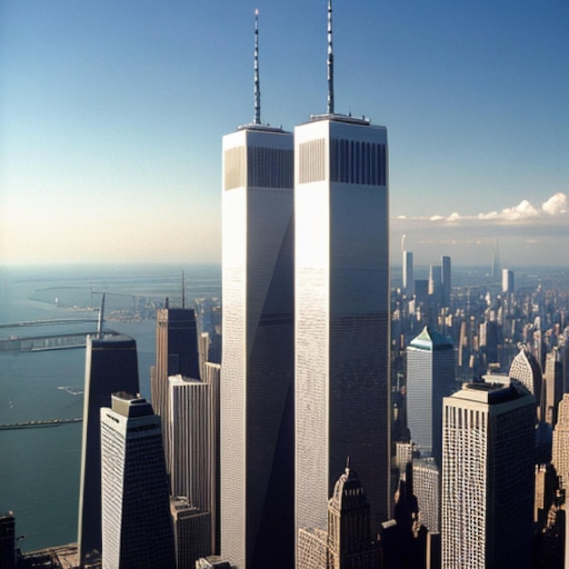 11 сентября 2001 года Мокет с торговыми башнями-близнецами