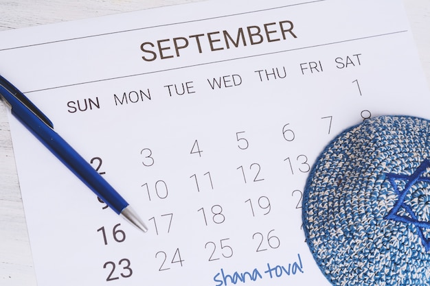 September calendar with 