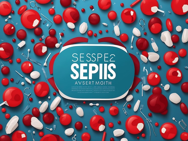 September is Sepsis Awareness Month achtergrondsjabloon Vakantieconcept