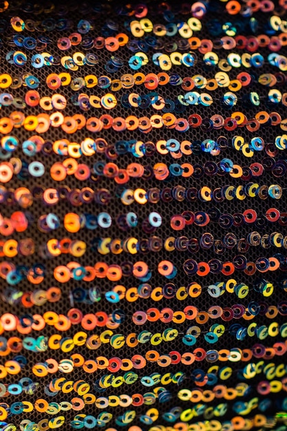sequined circular beaded for glamour vibrant glittery bokeh festive cloth