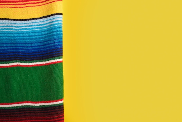 Serape on yellow background Cinco de mayo background