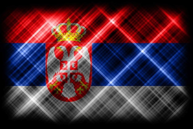 Photo serbia flag, national flag, modern flag background