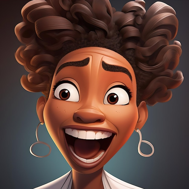 Photo serena williams caricature in the style of roughedged 2d animation caricature style of disney inf