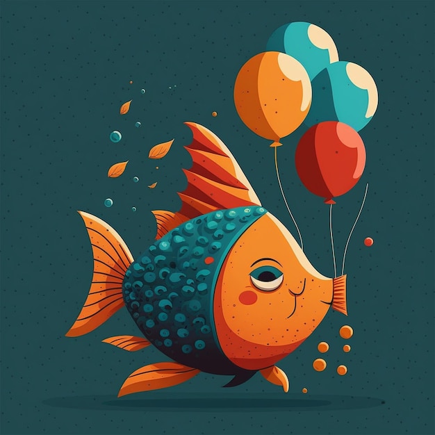 Photo serenade of the majestic fish a captivating vector illustration