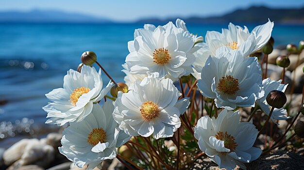 Serene anemone meadow