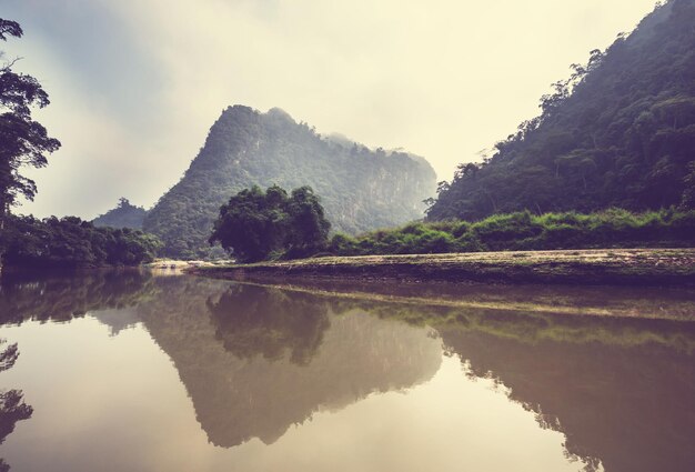 Serene BaBe Lake in Vietnam