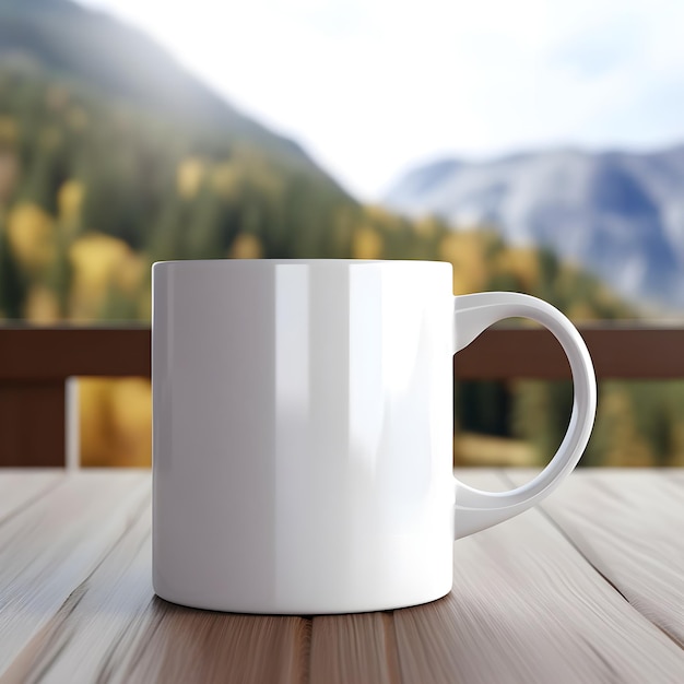 Serene background enhancing the mug's allure