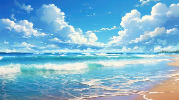 serene beachscape background