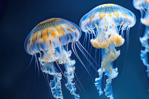 Serene beauty captivating jellyfish in the underwater world a mesmerizing display of aesthetics