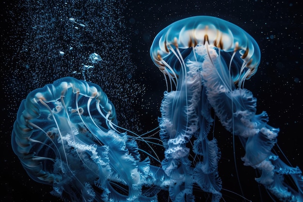 Спокойная красота захватывающей медузы в подводном мире завораживающая демонстрация эстетики