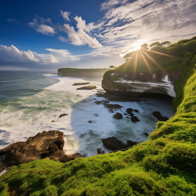 Serene Beauty Daytime Landscape Views of Bali Island