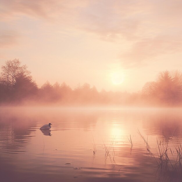 Photo the serene beauty of a sunrise