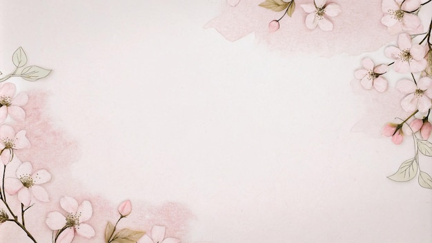 serene blossom a modern interior scene with cherry blossom tree against a soft pink wall and minimal