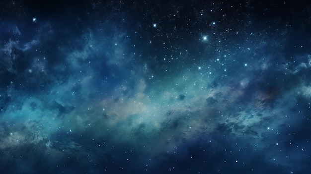 Serene Blue Galaxy Wallpaper With Dreamlike Nightscapes