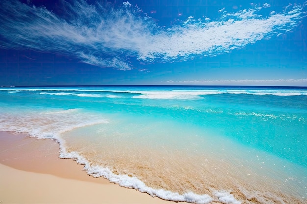 Serene Blue Ocean and Sky Background