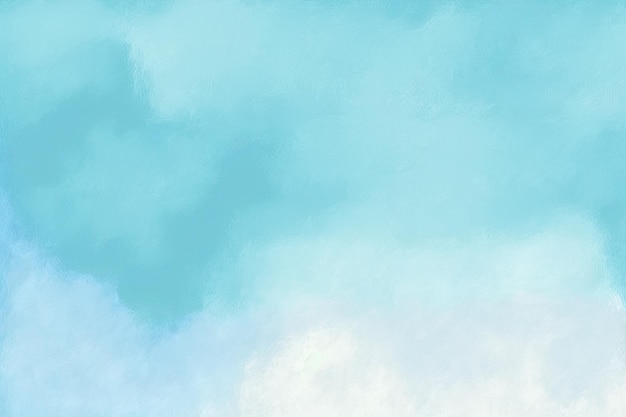 Serene blue sky with fluffy white clouds generative ai