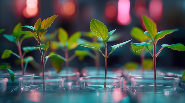 Foto serene boontjes in een experimentele omgeving