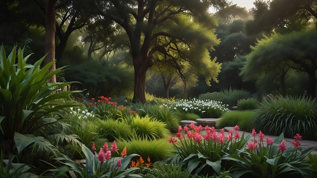 Serene Botanical Landscape Capturing Natureaposs Beauty in Tranquility