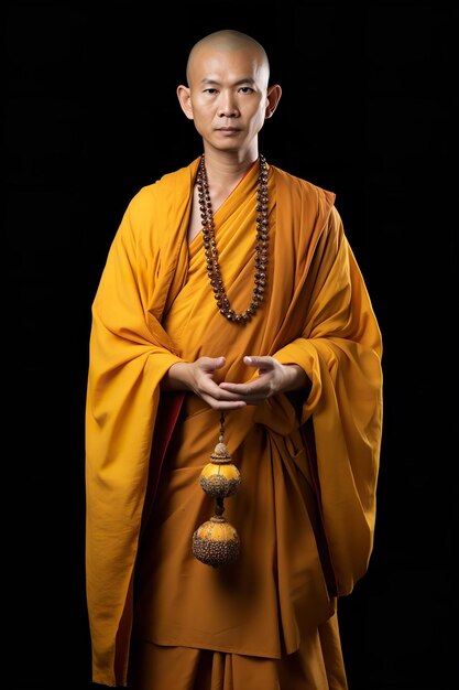 Serene Buddhist Monk AI Generated