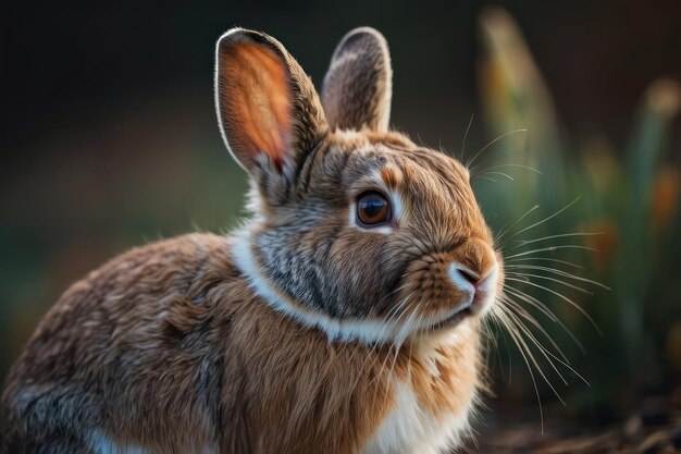 Serene Bunny in the Grass