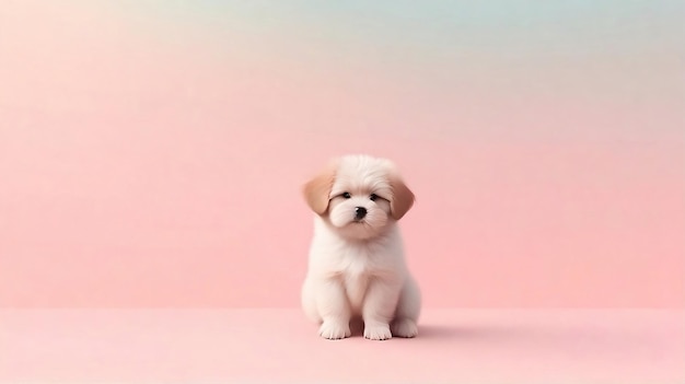 Serene Canine Minimalist Dog Background with Soft Gradients