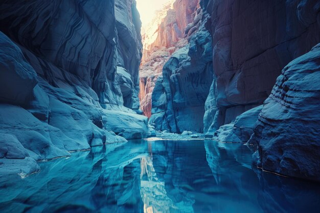 Serene Canyon With Central Pool