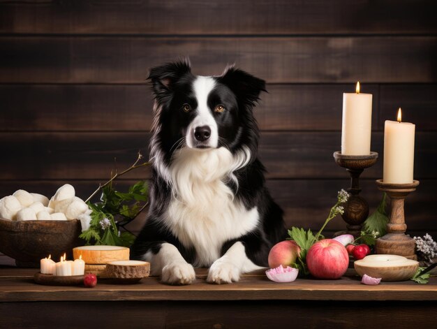 Serene dog enjoying a massage at a pet spa