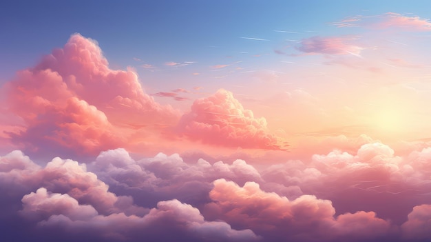 Serene fluffy sky background