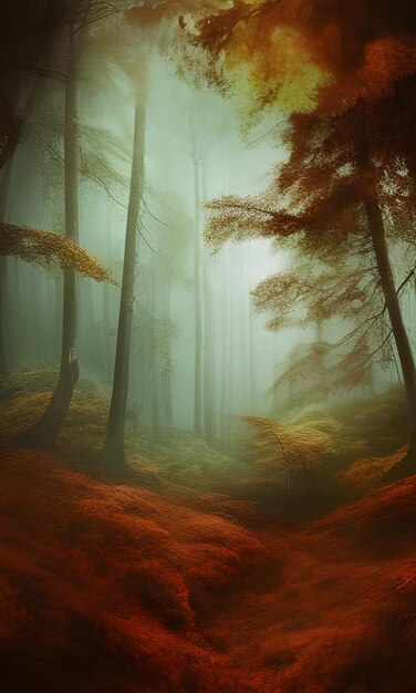 Photo serene forest landscape