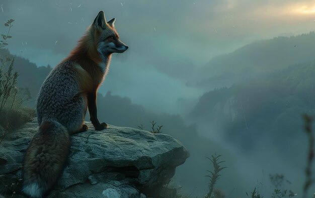 Serene Fox in de schemering