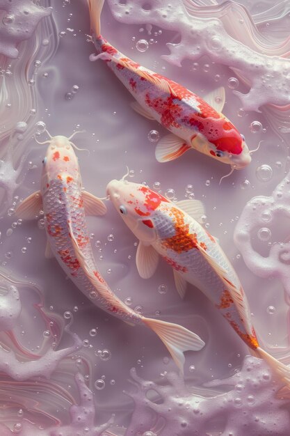 Serene Koi Fish in Tranquil Waters