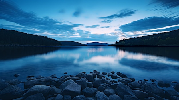 Serene Lake at Twilight