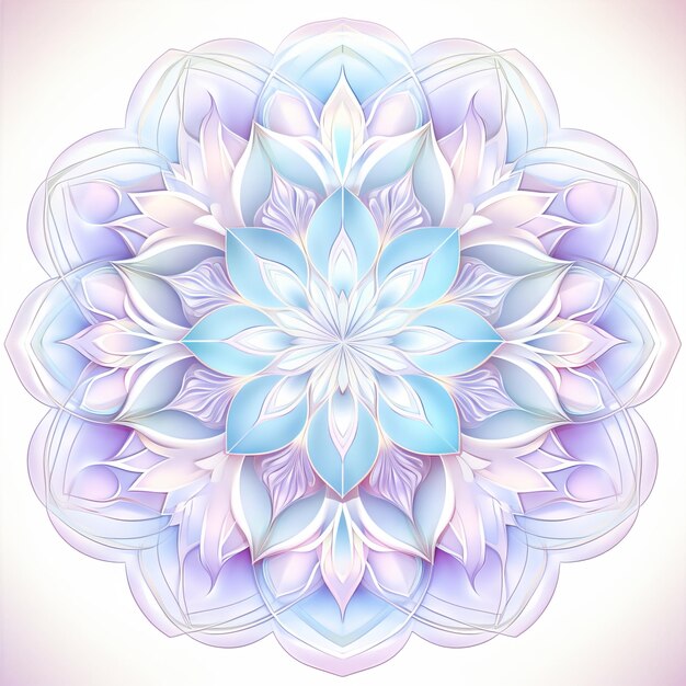 Serene Mandala in Soft Pastel Tones