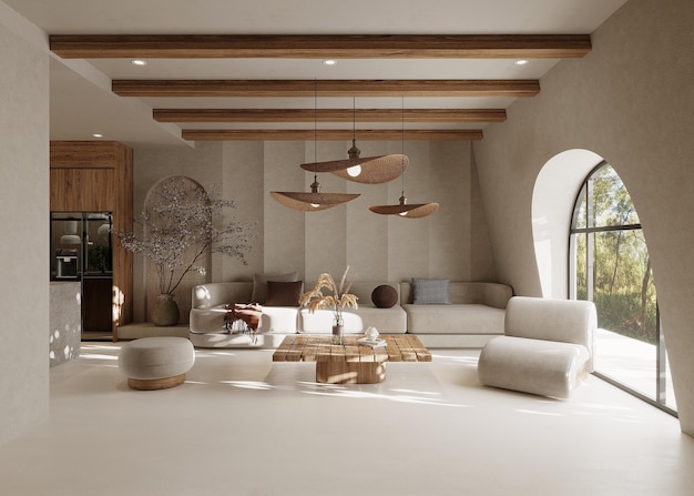 serene minimalist living room