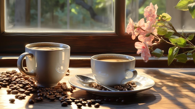 A serene morning tableau ultra realistic illustration