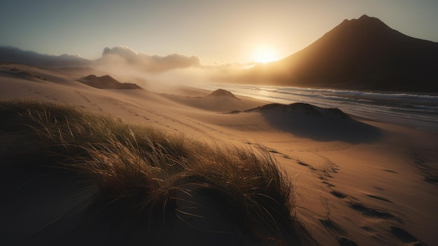 A Serene Morning At The Volcano Beach