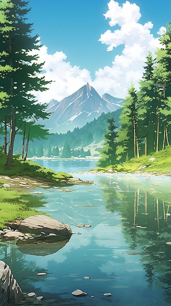 Photo serene reflections of nature illustration