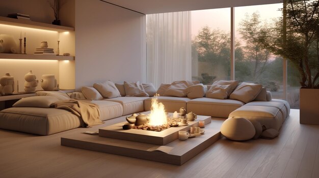 Serene Retreat Zen Inspired Living Room for Mindfulness and Harmony