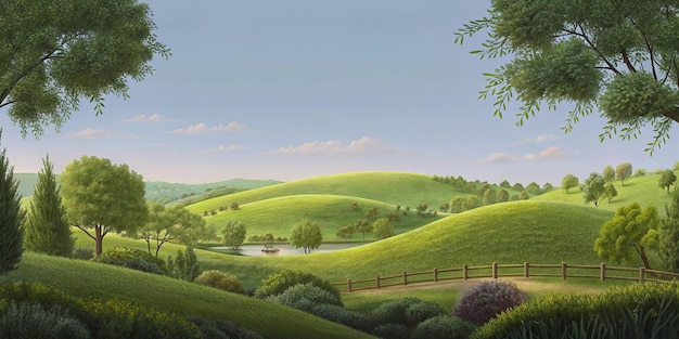 serene rolling hills