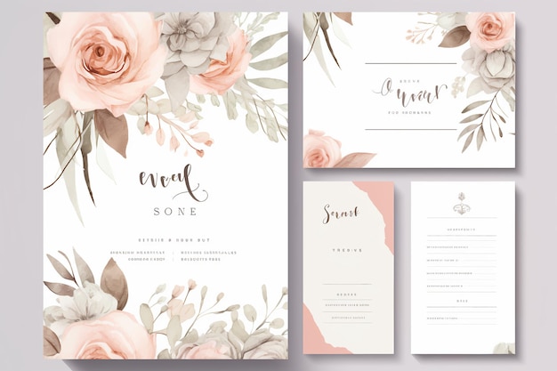 Serene Rustic Charm Burlap Wedding Invitation Suite