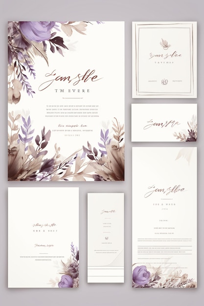 Serene Rustic Charm Burlap Wedding Invitation Suite