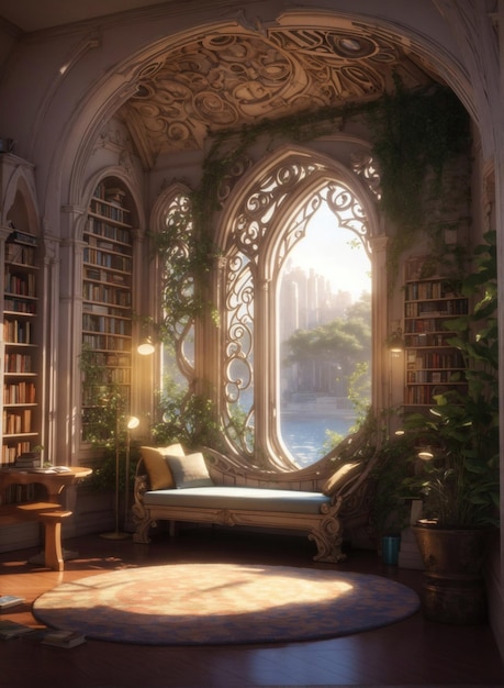 Serene Sanctuary Designing a Tranquil Reading Nook for Peaceful Escapism